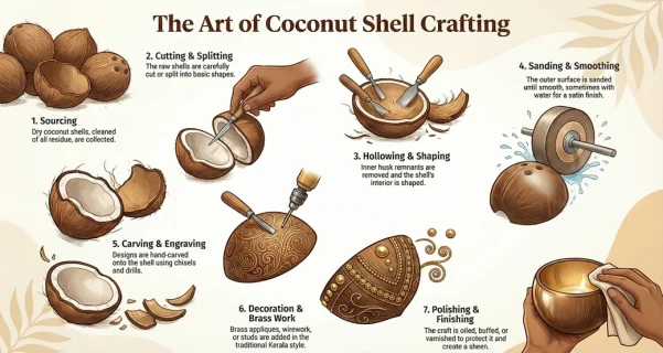 Coconut shell craft